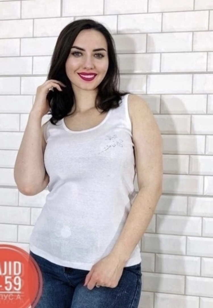 Женские майки с камушками
Состав 100% хлопок
Ткань Рибана
Размеры 48,50,52,54,56,58